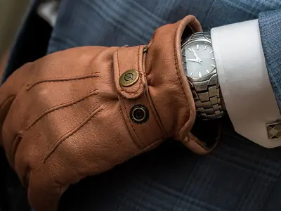 Leather driving and dress gloves
