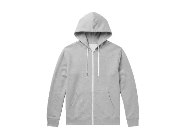 Grauer Hoodie mit Reißverschluss