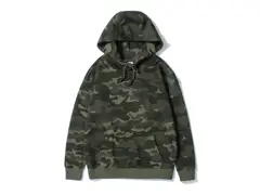 Camouflage-hoodie met rits