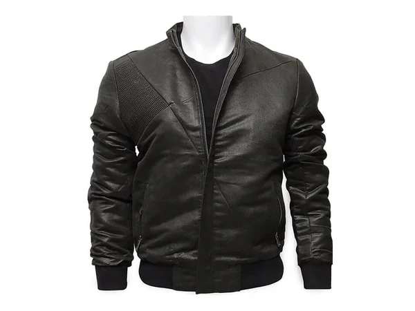 Bomberjacke in Used-Leder-Optik