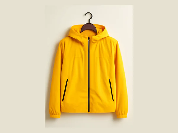 Gelbe Regenjacke