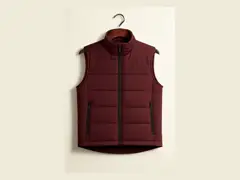 Rode gewatteerde bodywarmer